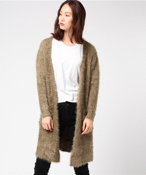 N.（N. Natural Beauty Basic）（エヌエヌナチュラルビューティーベーシック）の「◆フェザーヤーンロングカーディガン（カーディガン/ボレロ・レディース・ピンク/ベージュ/グレー・MEDIUM）」の19枚目の写真