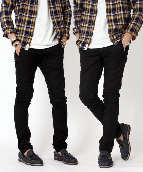 BEAMS(ビームス)の「□BEAMS / SKINNY チノパンツ(チノパンツ・メンズ・ベージュ/イエロー系その他/ネイビー/ブラック・SMALL/MEDIUM/LARGE/X-LARGE)」の2枚目の写真