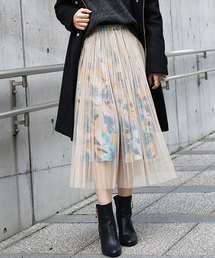 laboratory work | チュール重ねプリントスカート(スカート)