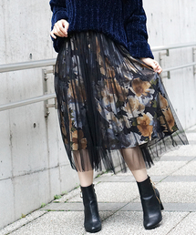 laboratory work | チュール重ねプリントスカート(スカート)