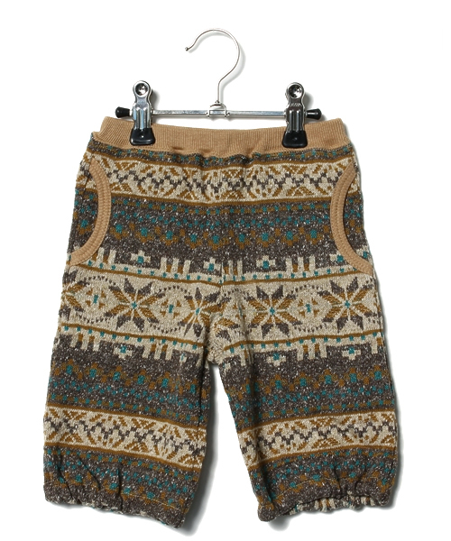 SHIPS KIDS（シップスキッズ）の「SHIPS KIDS:ジャカード 6分丈 パンツ②（その他パンツ・キッズ・ブラウン/ブルー・90/80）」の2枚目の写真