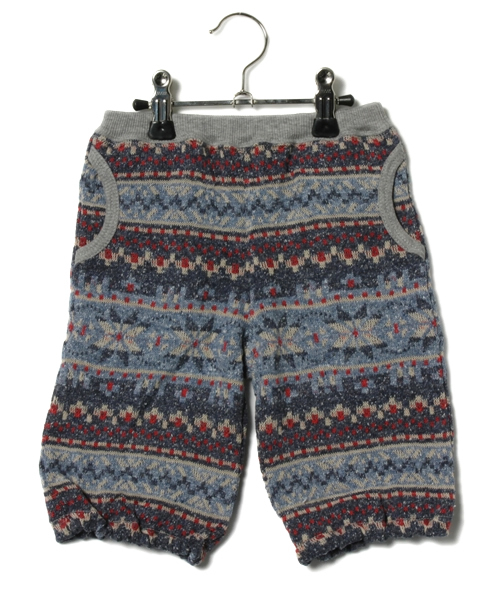 SHIPS KIDS（シップスキッズ）の「SHIPS KIDS:ジャカード 6分丈 パンツ②（その他パンツ・キッズ・ブラウン/ブルー・90/80）」の1枚目の写真