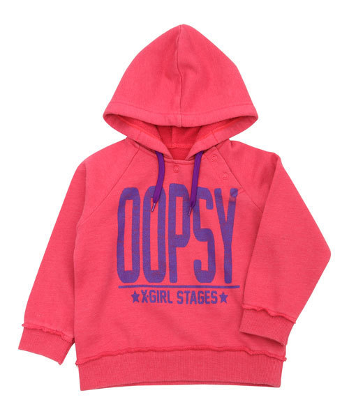 X-girl Stages（エックスガールステージス）の「“VINTAGE LIKE” SWEAT HOODIE (12M～3T)（パーカー・キッズ・チャコールグレー/レッド/ネイビー・12M/2T/3T）」の3枚目の写真
