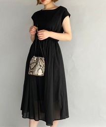 ピンタックコットンワンピース