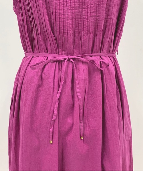 PICCIN（ピッチン）の「ピンタックコットンワンピース（ワンピース・レディース・オフホワイト/ブルー/グリーン/ブラック/パープル/マスタード/ベージュ/ピンク・MEDIUM）」の17枚目の写真