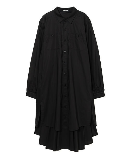 Candy Stripper(キャンディストリッパー)の「UNFOLD SHIRT ONE-PIECE(ワンピース・レディース・ブラック/ネイビー・1/2)」の2枚目の写真