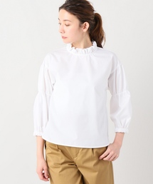 ハイネックソデギャザーブラウス