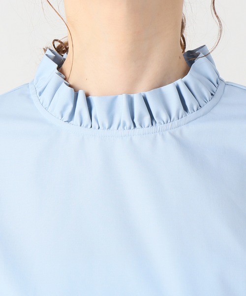 JOINT WORKS（ジョイントワークス）の「ハイネックソデギャザーブラウス（シャツ/ブラウス・レディース・ホワイト/サックスブルー/オレンジ・FREE）」の11枚目の写真