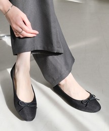 ⭐︎未使用⭐︎バレエシューズ DOLIA_EMILY_SILVER レディース ANNIEL 革 クロスバレエシューズ（バレエシューズ