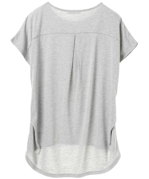 AMERICAN HOLIC（アメリカンホリック）の「・バックVネックチュニック（Tシャツ/カットソー・レディース・オフホワイト/サックスブルー/ネイビー/グレー系その他・FREE）」の13枚目の写真