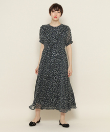 PAGEBOY | 【WEB限定】花柄Vフリルマキシワンピース(ワンピース)