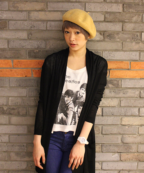 CIAOPANIC(チャオパニック)の「【Ciaopanic】 IVYベレー帽(ハンチング/ベレー帽・レディース・ネイビー/グレー/ベージュ/オレンジ/ブラック/グリーン/ブルー/イエロー・FREE)」の1枚目の写真