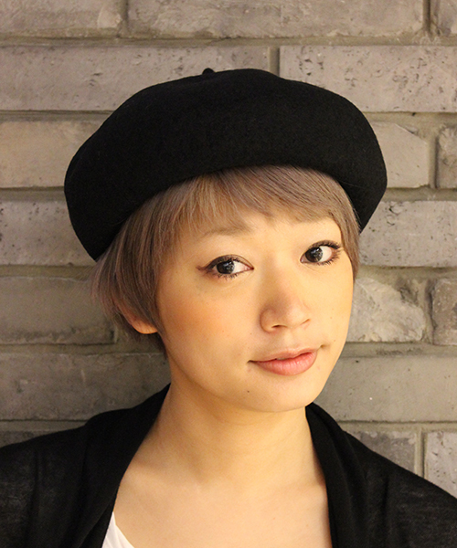 CIAOPANIC(チャオパニック)の「【Ciaopanic】 IVYベレー帽(ハンチング/ベレー帽・レディース・ネイビー/グレー/ベージュ/オレンジ/ブラック/グリーン/ブルー/イエロー・FREE)」の2枚目の写真