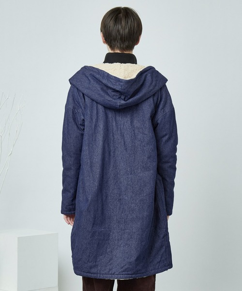 MONO-MART（モノマート）の「ビッグシルエット裏ボア起毛ロング丈コーディガン（その他アウター・メンズ・ネイビー/ブルー・M/L）」の15枚目の写真