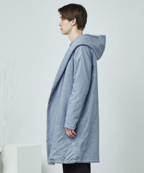 MONO-MART（モノマート）の「ビッグシルエット裏ボア起毛ロング丈コーディガン（その他アウター・メンズ・ネイビー/ブルー・M/L）」の13枚目の写真