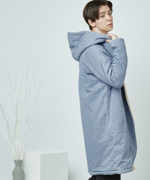 MONO-MART（モノマート）の「ビッグシルエット裏ボア起毛ロング丈コーディガン（その他アウター・メンズ・ネイビー/ブルー・M/L）」の9枚目の写真