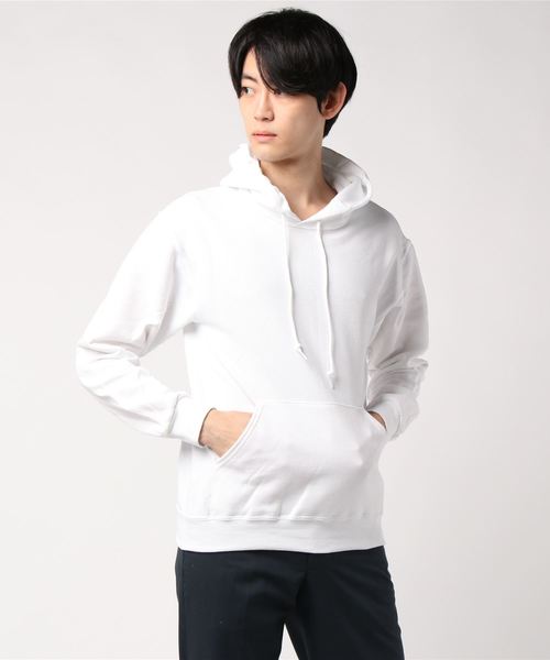 INASTUDIOS ZOO(イーナストゥディオスズー)の「「INASTUDIOS SELECT」プルパーカ(パーカー・メンズ・ホワイト/ブラック/杢グレー/ネイビー/サックスブルー/サンドベージュ/オリーブ/オレンジ/パープル・SMALL/MEDIUM/LARGE/X-LARGE)」の2枚目の写真