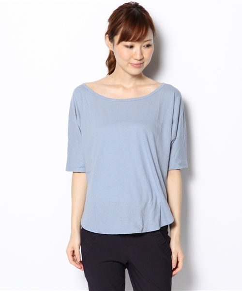 AMERICAN RAG CIE（アメリカンラグシー）の「ｺｯﾄﾝｿﾌﾄ天竺P/O/L132-CT032（Tシャツ/カットソー・レディース・ホワイト/トップグレー/ライトブルー・ONE SIZE）」の4枚目の写真