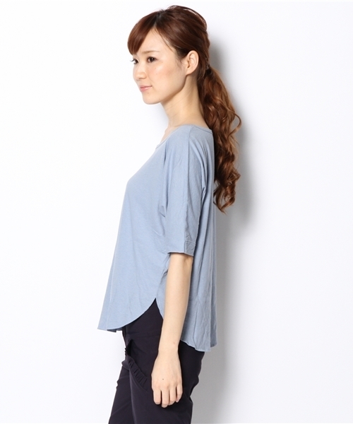 AMERICAN RAG CIE（アメリカンラグシー）の「ｺｯﾄﾝｿﾌﾄ天竺P/O/L132-CT032（Tシャツ/カットソー・レディース・ホワイト/トップグレー/ライトブルー・ONE SIZE）」の5枚目の写真