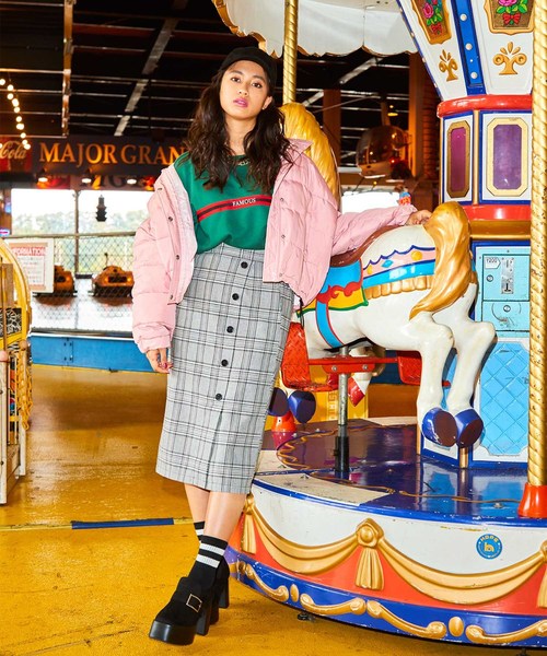 WEGO（ウィゴー）の「WEGO/2WAYカラーフード中綿ブルゾン（ダウンジャケット/コート・レディース・ブラック/レッド/イエロー/ライトピンク・FREE）」の18枚目の写真