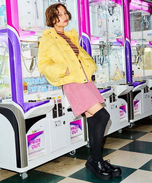 WEGO（ウィゴー）の「WEGO/2WAYカラーフード中綿ブルゾン（ダウンジャケット/コート・レディース・ブラック/レッド/イエロー/ライトピンク・FREE）」の20枚目の写真