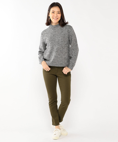 Petit Honfleur（プチオンフルール）の「ミックス編みニットプルオーバー（ニット/セーター・レディース・パープル/グレー/アイボリー・M size/L size）」の7枚目の写真