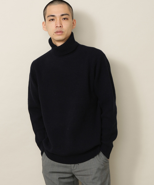 ADAM ET ROPE'（アダムエロペ）の「LANEROSSI 畦タートルネックニット