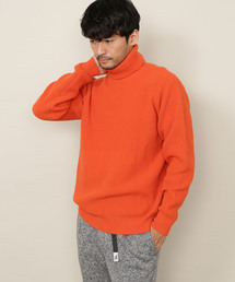 LANEROSSI 畦タートルネックニットプルオーバー