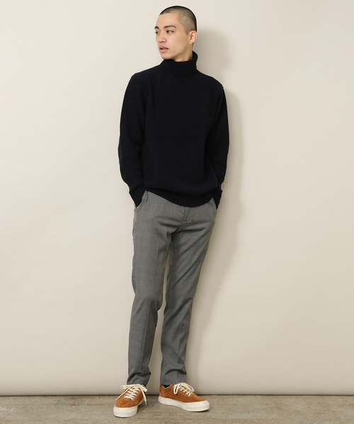 ADAM ET ROPE'（アダムエロペ）の「LANEROSSI 畦タートルネックニットプルオーバー（ニット/セーター・メンズ・ネイビー/サックスブルー/オレンジ/グリーン/ホワイト系その他2・M/L）」の8枚目の写真