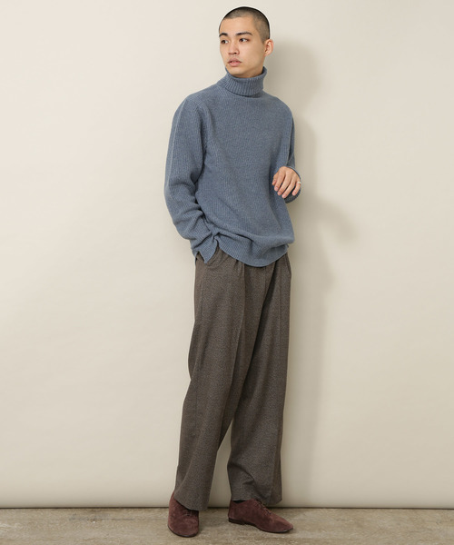 ADAM ET ROPE'（アダムエロペ）の「LANEROSSI 畦タートルネックニットプルオーバー（ニット/セーター・メンズ・ネイビー/サックスブルー/オレンジ/グリーン/ホワイト系その他2・M/L）」の6枚目の写真
