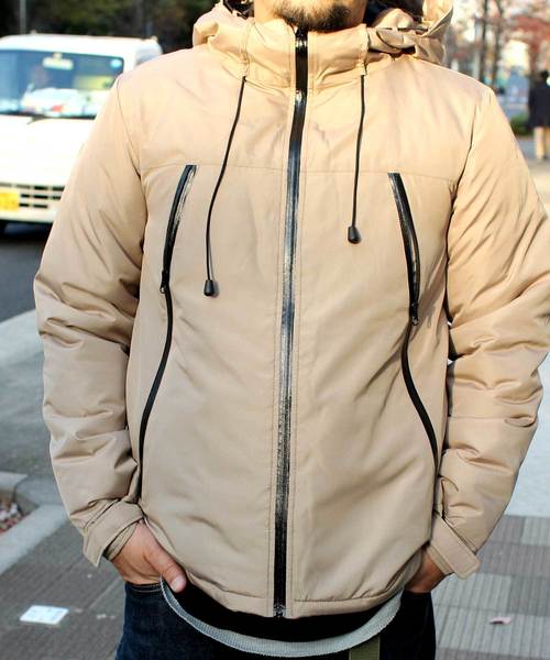 Denime（ドゥニーム）の「止水ジップフードジャケット（ダウンジャケット/コート・メンズ・ライトグレー/ブラック/ベージュ/ネイビー・MEDIUM/LARGE/X-LARGE）」の3枚目の写真