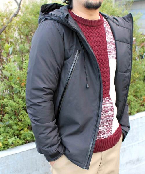 Denime（ドゥニーム）の「止水ジップフードジャケット（ダウンジャケット/コート・メンズ・ライトグレー/ブラック/ベージュ/ネイビー・MEDIUM/LARGE/X-LARGE）」の14枚目の写真