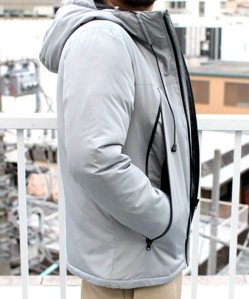 Denime（ドゥニーム）の「止水ジップフードジャケット（ダウンジャケット/コート・メンズ・ライトグレー/ブラック/ベージュ/ネイビー・MEDIUM/LARGE/X-LARGE）」の12枚目の写真