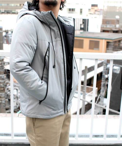 Denime（ドゥニーム）の「止水ジップフードジャケット（ダウンジャケット/コート・メンズ・ライトグレー/ブラック/ベージュ/ネイビー・MEDIUM/LARGE/X-LARGE）」の11枚目の写真