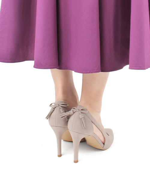 RANDA(ランダ)の「バックリボンサイドオープンパンプス(パンプス・レディース・ブラック/ベージュ/ブルー/ドット・23/24/25/22/21/25.5/22.5/24.5/23.5/21.5)」の11枚目の写真