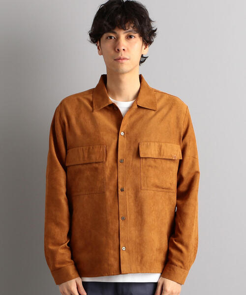 UNIVERSAL OVERALL（ユニバーサルオーバーオール）の「別注［ユニバーサルオーバーオール］UNIVERSAL OVERALL スエードタッチ シャツ ◆（シャツ/ブラウス・メンズ・ブラック/ブラウン・S/M/L）」の12枚目の写真