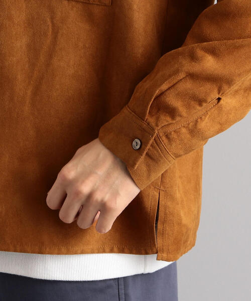 UNIVERSAL OVERALL（ユニバーサルオーバーオール）の「別注［ユニバーサルオーバーオール］UNIVERSAL OVERALL スエードタッチ シャツ ◆（シャツ/ブラウス・メンズ・ブラック/ブラウン・S/M/L）」の16枚目の写真