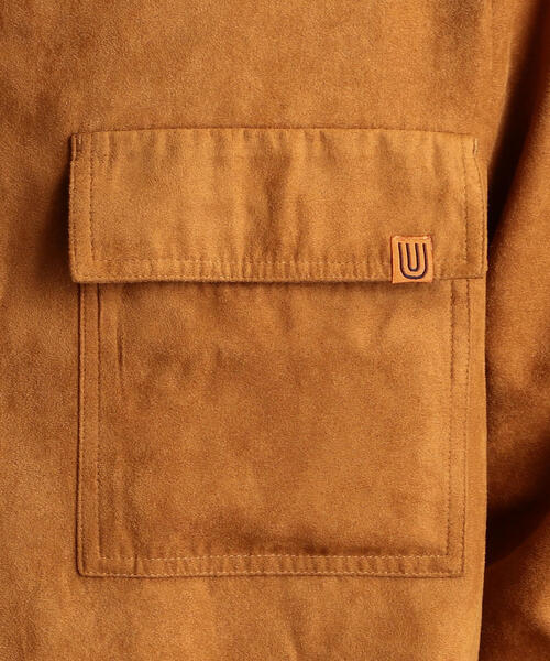 UNIVERSAL OVERALL（ユニバーサルオーバーオール）の「別注［ユニバーサルオーバーオール］UNIVERSAL OVERALL スエードタッチ シャツ ◆（シャツ/ブラウス・メンズ・ブラック/ブラウン・S/M/L）」の7枚目の写真
