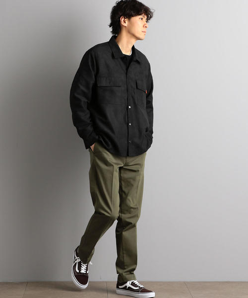 UNIVERSAL OVERALL（ユニバーサルオーバーオール）の「別注［ユニバーサルオーバーオール］UNIVERSAL OVERALL スエードタッチ シャツ ◆（シャツ/ブラウス・メンズ・ブラック/ブラウン・S/M/L）」の10枚目の写真