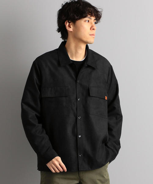 UNIVERSAL OVERALL（ユニバーサルオーバーオール）の「別注［ユニバーサルオーバーオール］UNIVERSAL OVERALL スエードタッチ シャツ ◆（シャツ/ブラウス・メンズ・ブラック/ブラウン・S/M/L）」の3枚目の写真