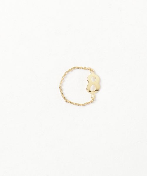 LAPUIS（ラピュイ）の「NumberChainRingGOLD（リング・レディース・その他/その他1/その他2/その他3/その他4/その他5/その他6/その他7/その他8/その他9・9号）」の9枚目の写真