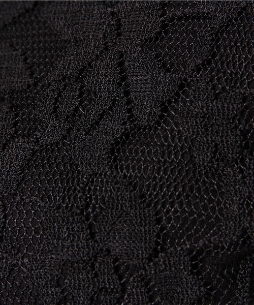 WEGO(ウィゴー)の「WEGO/レースハイネックTシャツ(Tシャツ/カットソー・レディース・オフホワイト/ブラック・FREE)」の7枚目の写真