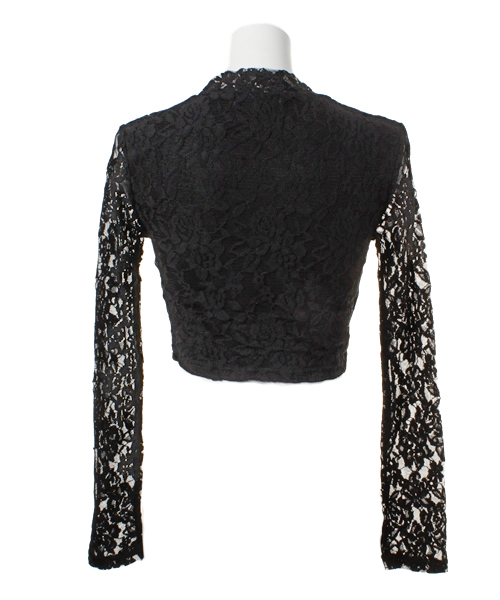 WEGO(ウィゴー)の「WEGO/レースハイネックTシャツ(Tシャツ/カットソー・レディース・オフホワイト/ブラック・FREE)」の6枚目の写真