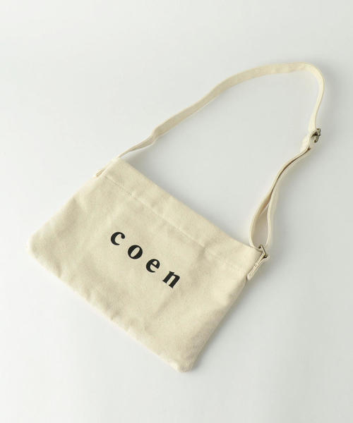 coen(コーエン)の「coen(コーエン)ロゴサコッシュ(ショルダーバッグ・レディース・ブラック/オフホワイト・FREE)」の9枚目の写真