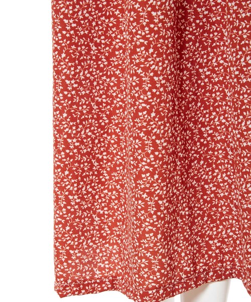 fifth(フィフス)の「リーフ柄ロングワンピース(ワンピース・レディース・ホワイト/ブラック/レッド・MEDIUM)」の5枚目の写真