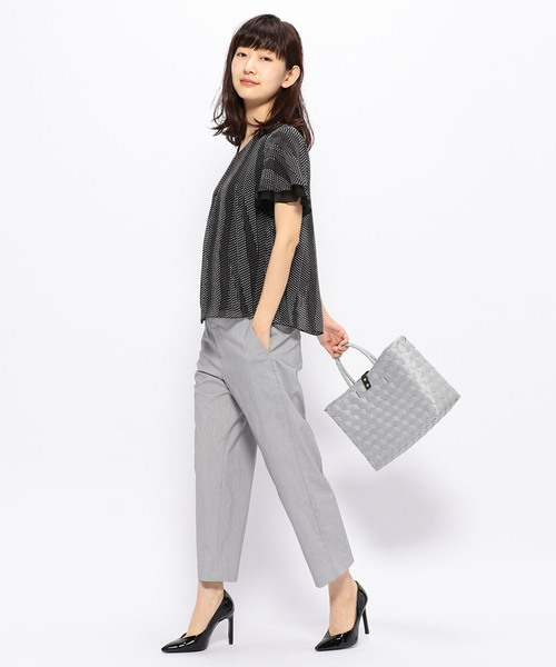 A/C DESIGN BY ALPHA CUBIC（エーシーデザインバイアルファキュービック）の「※TVで紹介されました※【COOLER TOUCHシリーズ】セミワイドパンツ（その他パンツ・レディース・ベージュ/ライトグレー/ネイビー・61/67/64/70）」の14枚目の写真