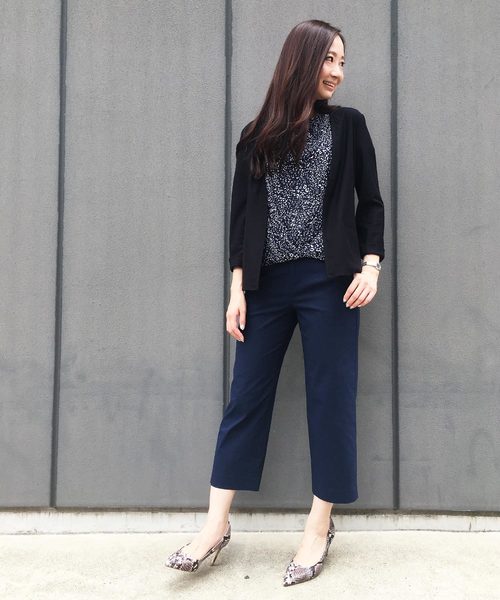 A/C DESIGN BY ALPHA CUBIC（エーシーデザインバイアルファキュービック）の「※TVで紹介されました※【COOLER TOUCHシリーズ】セミワイドパンツ（その他パンツ・レディース・ベージュ/ライトグレー/ネイビー・61/67/64/70）」の10枚目の写真