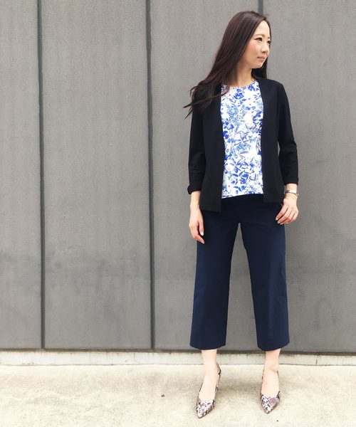 A/C DESIGN BY ALPHA CUBIC（エーシーデザインバイアルファキュービック）の「※TVで紹介されました※【COOLER TOUCHシリーズ】セミワイドパンツ（その他パンツ・レディース・ベージュ/ライトグレー/ネイビー・61/67/64/70）」の7枚目の写真