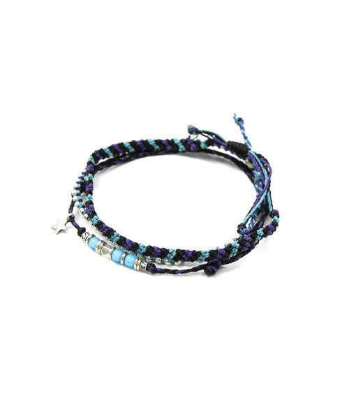 wakami(ワカミ)の「wakami/ワカミ OUTDOOR ANKLET SET OF 3(アンクレット・レディース・ネイビー/ピンク/イエロー/ブルー・FREE)」の2枚目の写真