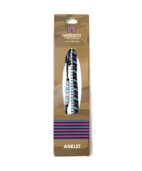 wakami(ワカミ)の「wakami/ワカミ OUTDOOR ANKLET SET OF 3(アンクレット・レディース・ネイビー/ピンク/イエロー/ブルー・FREE)」の5枚目の写真